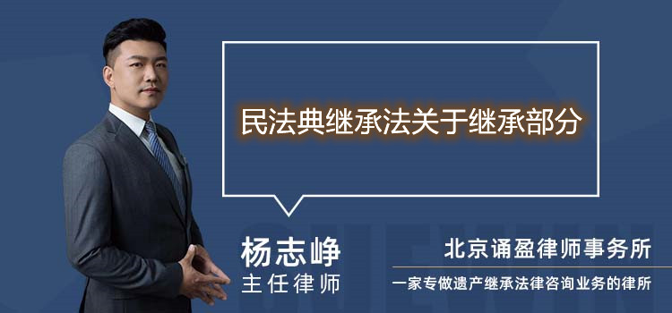 民法典继承法关于继承部分