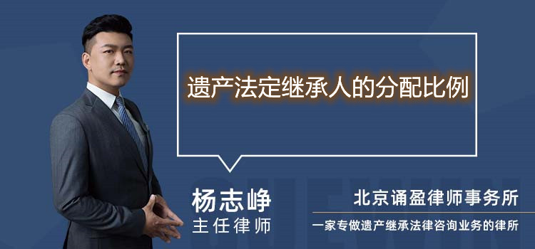 遗产法定继承人的分配比例